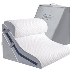 Conjunto de Travesseiros Ortopédicos em Cunha 15 em 1, Espuma Viscoelástica Ajustável, Ideal para Dor nas Costas e Refluxo, Simpledad