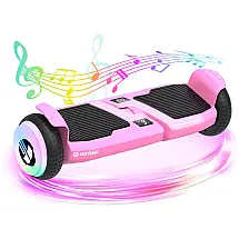 Hoverboard com Display LED, Alto Falante Musical, Velocidade de 9km/h e Alcance até 8 km, para Crianças e Adolescentes até 80 kg, 110V 200W