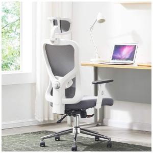 Cadeira de escritório, ergonômico, branca, CEDRIC CD 861FH W, Branco