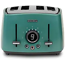 Sencor STS6071GR Torradeira de 4 Fatias com Botão Digital, 110V, Verde