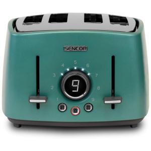 Sencor STS6071GR Torradeira de 4 Fatias com Botão Digital, 110V, Verde