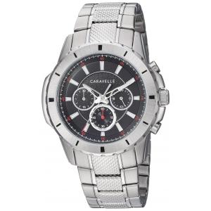 Relógio Masculino Analógico em Aço Inoxidável com Cronógrafo, CARAVELLE 43A147, Prateado