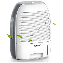 Desumidificador Portátil de 1.5L para Quarto com Desligamento Automático, Área 23 m2, HYSURE, Branco