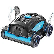 Robô Aspirador de Piscina sem Fio com Indicador LED, Autonomia Bateria de 2H e Estacionamento Automático 3.0 para Piscinas de 120m2, 110V