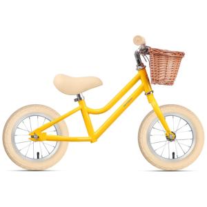 Bicicleta sem Pedal com Cesto para Crianças de 2 a 6 Anos, Petimini, Amarela