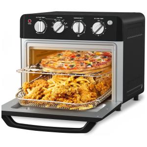 Forno Elétrico de Bancada 18L com 7 Funções e 4 Acessórios, 110v, BEELICIOUS BAF 801, Preto