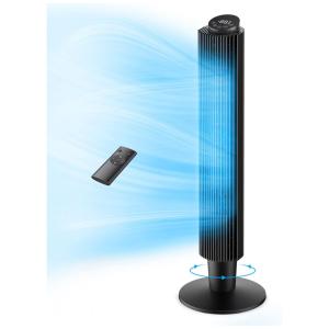 Ventilador de Torre ND com 5 Velocidades, Controle Remoto, 45W, 110v, NA, Preto