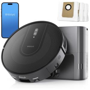 Aspirador Robô com Base Esvaziamento Automático, Alta Sucção e Controle por APP, 110V, Enboya D60