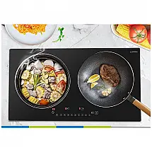 Cooktop Elétrico de Indução 23" 60cm com 2 Queimadores, Controle Digital e Trava para Crianças, 220V 3600W, WISECONN I2H-14, Preto