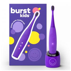 kids Escova de Dentes Elétrica Infantil com 2 Modos para Crianças de 3 anos, BURST, Violeta