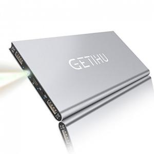 Powerbank Carregador Ultra Slim 10000 mAh, 4.8A Lanterna LED Viagem Escritório