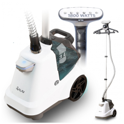 SALAV Vaporizador de Roupas Comercial de Tamanho Grande - Modelo Pesado, Com Pedais e Reservatório de Água Extra Grande de 3L (101,5 oz)