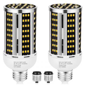 Pacote com 2 Lâmpadas LED de Milho de 35W, Branco Quente 3000K - Equivalente a 300W, Base E26/E39 para Áreas Amplas,YANYCN