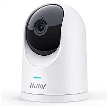 Câmera de Segurança sem Fio 2K Wi Fi com Controle por App e Visão Noturna, MMV, Branco