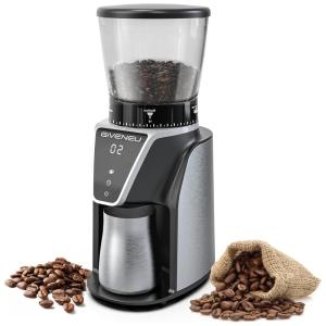 Moedor de Café Elétrico com 31 Predefinições, 110v, GIVENEU, Cinza