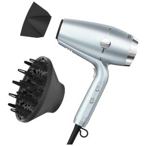 INFINITIPRO Secador de Cabelo Profissional com Terapia Dupla de íon e Tecnologia Cerâmica, CONAIR 910, Cinza