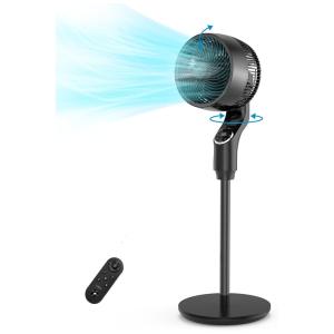 Ventilador de Piso Pedestal com 32 Velocidades, 4 Modos, Ultra Silencioso, 110V 45W, VCK, Preto