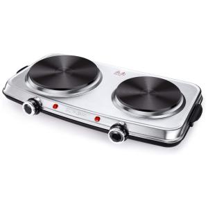 Cooktop Elétrico Portátil com Queimador Duplo, 110V 1800W, Aço Inoxidável, SUNAVO CB H22