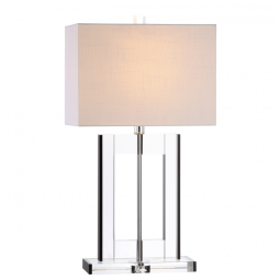 Abajur Luminária de Mesa em Cristal, Estilo Moderno Contemporâneo com 66 cm de Altura para Quarto, Sala de Estar e Escritório, 110V 60W