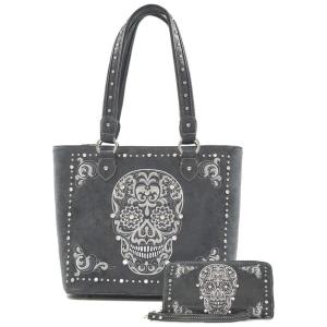 Bolsa de Ombro Feminina em Couro Sintético com Carteira, Montana, Cinza