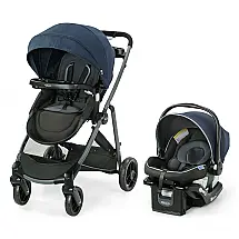 Carrinho de Bebê com Cadeira para Carro com Assento Reversível, Graco Modes Element, Azul