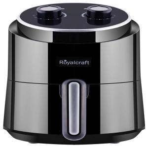 Royalcraft Fritadeira Elétrica AirFryer 2L com Controle de Temperatura e Temporizador, 1230W, 110V