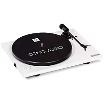 Vitrola Toca Discos Retrô com Pré Amplificador e Bluetooth, 110v, COMO AUDIO, Branco