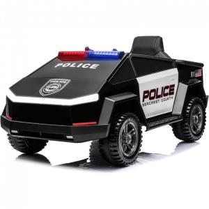 Modern Depo Carro, Carrinho Elétrico 1 Assento 12V, com Luzes de LED e Controle Remoto, Preto