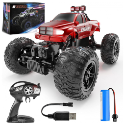 Carrinho de Controle Remoto BEZGAR TC141 Escala 112, Off Road, Vermelho