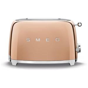 Torradeira Elétrica Smeg, 2 Fatias, Aço Inoxidável, Rose Dourado 110V