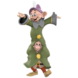 Enfeite Natalino Hallmark Keepsake Disney Princesa Branca de Neve Duo Dançante Porcelana 10,8x6,4x4,75 cm 64g