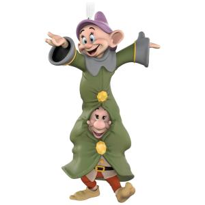 Enfeite Natalino Hallmark Keepsake Disney Princesa Branca de Neve Duo Dançante Porcelana 10,8x6,4x4,75 cm 64g