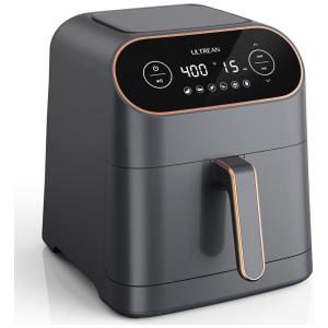 Ultrean Fritadeira Elétrica Air Fryer 7L, com Painel de Controle Digital, 110V, 1700W, Cinza