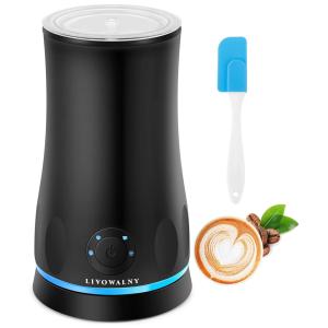 Espumador Elétrico Automático 250 mL, Aço Inoxidável, 110v, LIVOWALNY LV MF6100, Preto