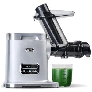 Centrífuga de Frutas de Bancada Silencioso com Motor Reversível, 150W, 110v, AEITTO, Prateado