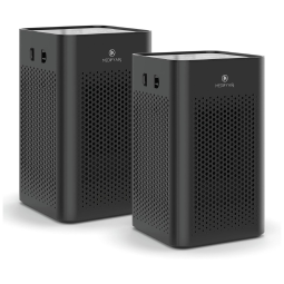 Purificador de Ar com Filtro HEPA H13 e 3 Velocidades, Cobertura 46 m2, 2 UN, 110V, Medify MA 25, Preto