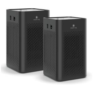 Purificador de Ar com Filtro HEPA H13 e 3 Velocidades, Cobertura 46 m2, 2 UN, 110V, Medify MA 25, Preto