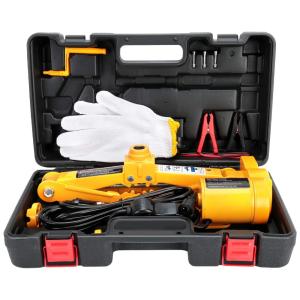 Macaco Elétrico Automotivo 12V 3 Toneladas com Equipamento de Emergência, ZERONE, Amarelo