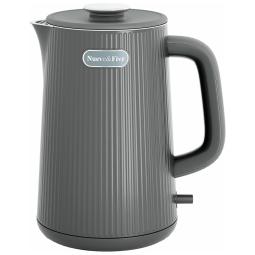 Chaleira Elétrica NueveFive 1.7L, Design Dupla Parede em Aço Inoxidável 304, Desligamento Automático, 1200W - Cinza