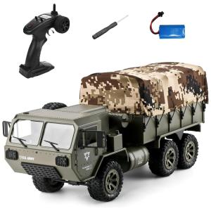 Caminhão Militar RC 6x6 Off Road Blindado Tático 1:12 Controle Remoto, Spobot