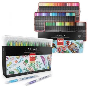 Kit de Canetas Profissionais com Estojo 120 Peças, ARTEZA
