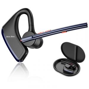 Fone de ouvido sem Fio Headset Bluetooth para Chamadas com Microfone, NEW BEE, Preto