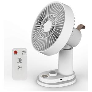 Ruinuokai Ventilador de Mesa com 16 Velocidades e Controle Remoto, 110V, Branco