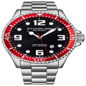Relógio Stuhrling Homem, Masc. Mergulho 200M Azul, Black