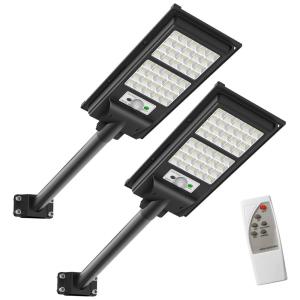 Luminária Solar Externa a Prova d IP66 150W com Controle Remoto 2 Unidades, ANZID HF21082501HF, Preto
