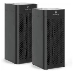Purificador de Ar com Filtro HEPA H13 e 3 Velocidades, Cobertura 78 m2, 2 UN, 110V, Medify MA 40, Preto