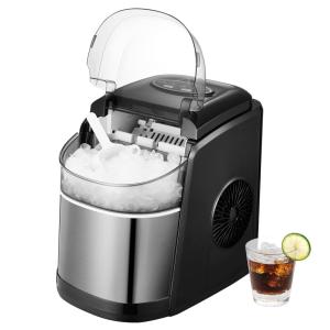 Máquina de Gelo Automática Portátil Produz até 11kg, 24H, Cor, 110v, OUTGAVA YX06 027, Preto