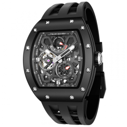 TSAR BOMBA Relógio Automático Masculino Luxuoso com Bisel Cerâmico, Movimento Japonês e Vidro de Safira 50M Resistente à Água