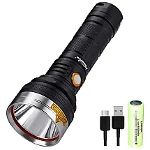 X28 Lanterna LED Portátil Recarregável, 3 Modos, IPX5 á Prova d, 10W, ALONEFIRE, Preto