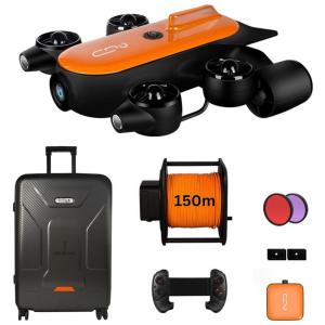 Drone Aquático Inteligente com Câmera 4K UHD, Vídeo e Luz LED, Geneinno, Laranja